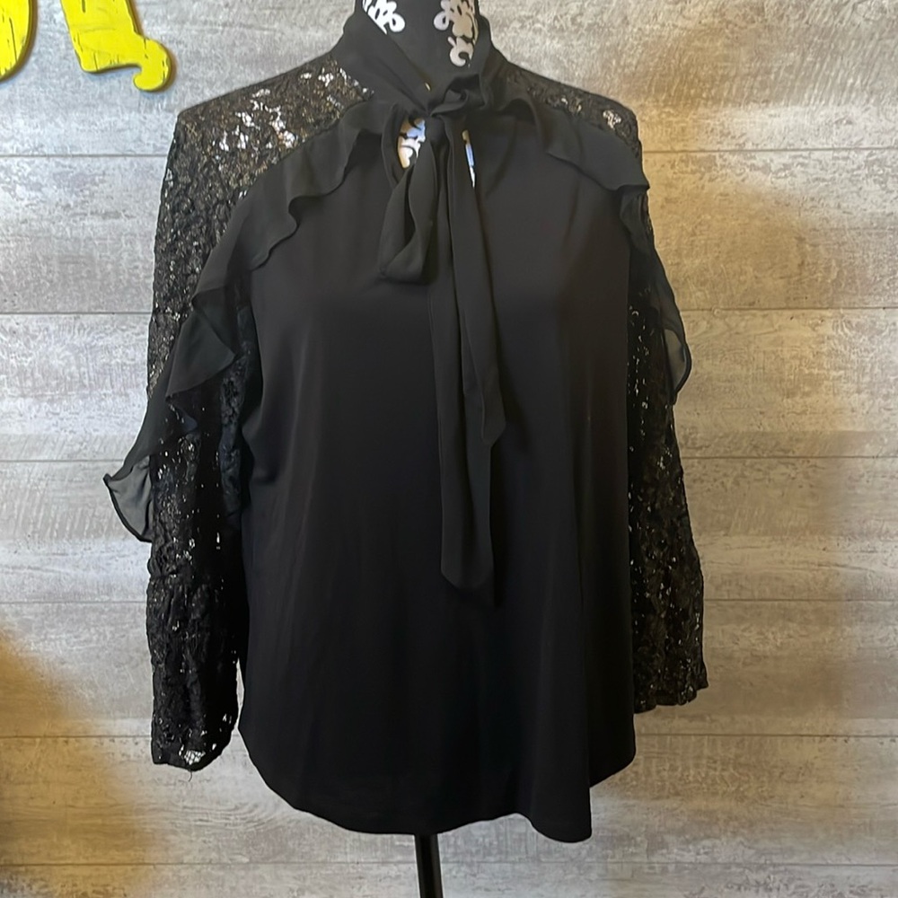 Black and gold blouse